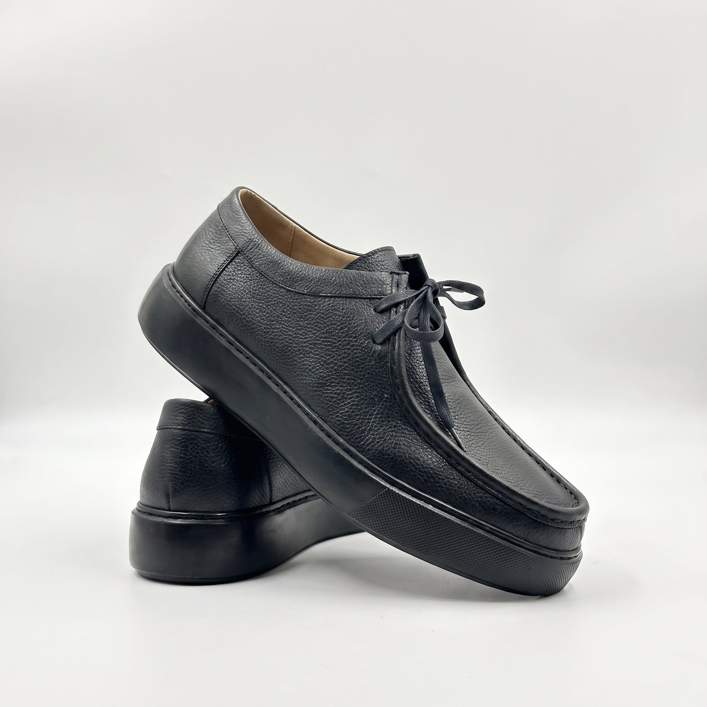 Derby Cuir Grainé Plateforme